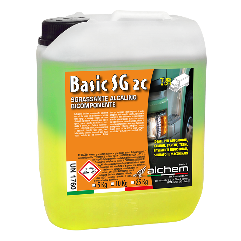 BASIC SG 2C – Detergente Alcalino Bicomponente Concentrado (HACCP)
