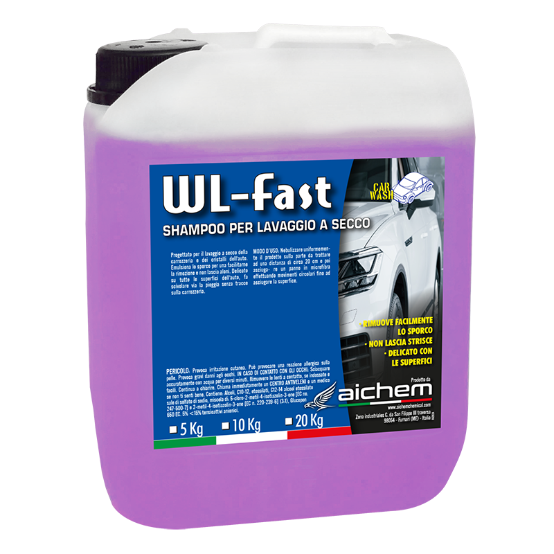 WL FAST – Champú de Lavado en Seco para Coche (Carrocería y Cristales