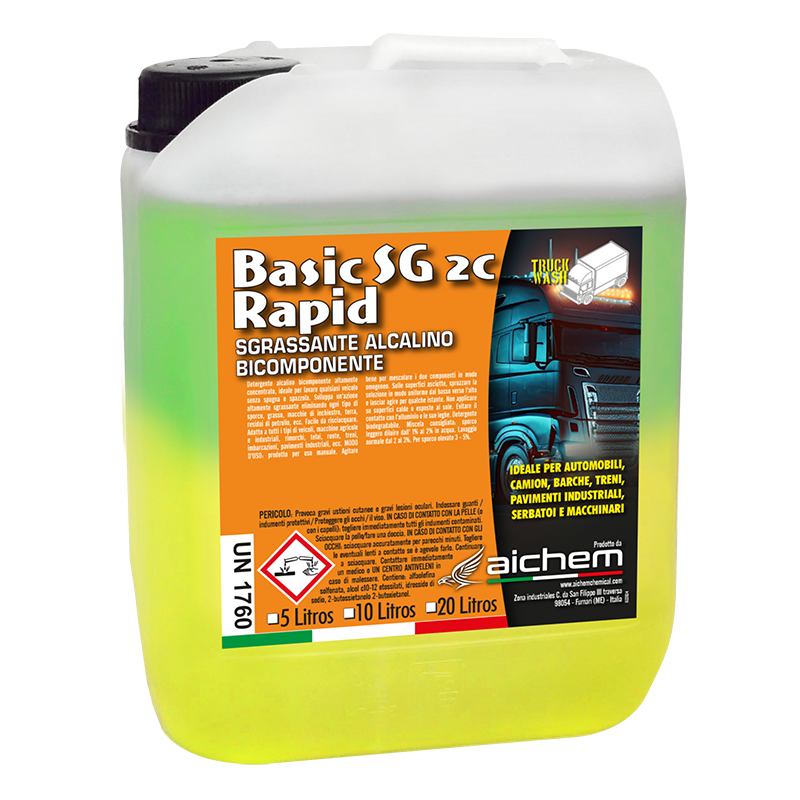 BASIC SG 2C RAPID – Detergente Alcalino Bicomponente Súper Concentrado (HACCP)