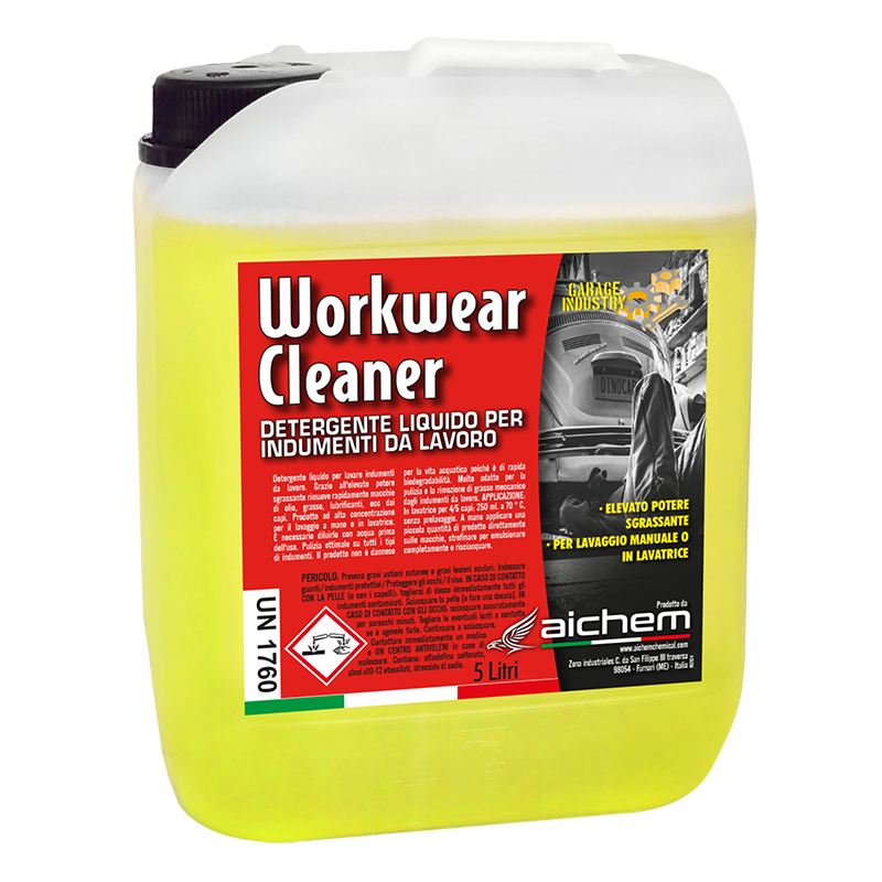 WORKWEAR CLEANER – Detergente Líquido Desengrasante para Ropa de Trabajo